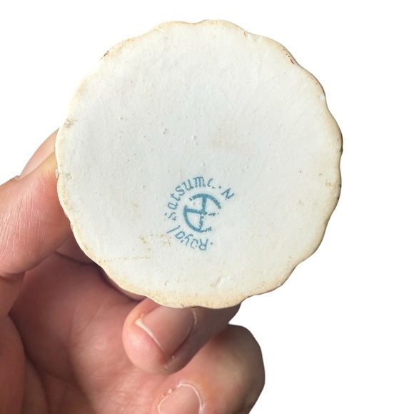 Nippon Hand Painted Double Loop Handle Tub Porcelain Open Salt Cellars Lot Of 6 - Picture 3 of 8